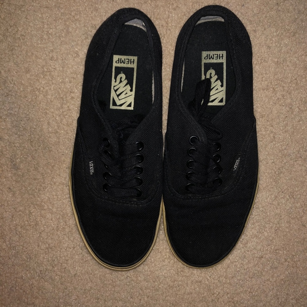Black HEMP Vans Shoes